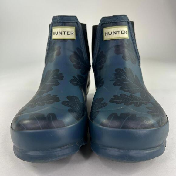 Hunter Women's Chelsea Norris Field Bootie US 8 Floral Blue Rain Short Boot - Picture 2 of 9